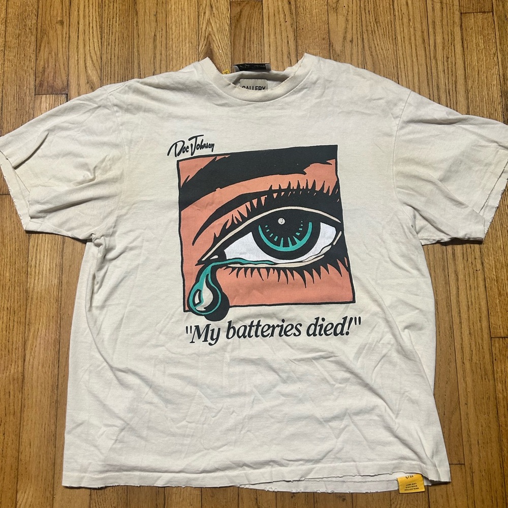 Gallery Dept White Tee with Eye Graphic